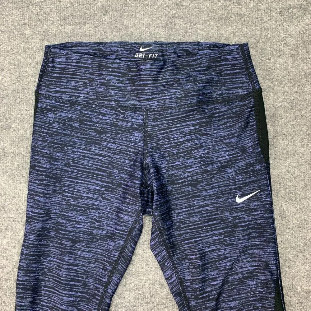 Nike Dri Fit Capri Leggings Womens S Small Running Reflective Cropped *READ